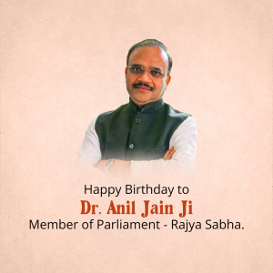 Dr Anil Jain birthday Facebook Poster