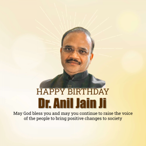 Dr Anil Jain birthday creative image