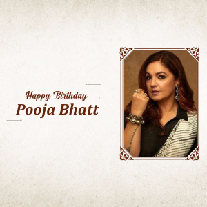 Pooja Bhatt Birthday poster