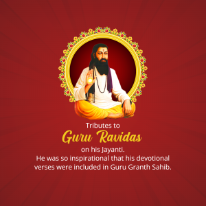 Guru Ravidas Jayanti whatsapp status poster