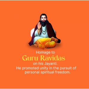 Guru Ravidas Jayanti Facebook Poster