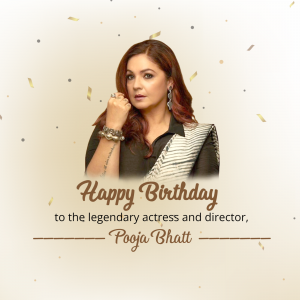 Pooja Bhatt Birthday event poster