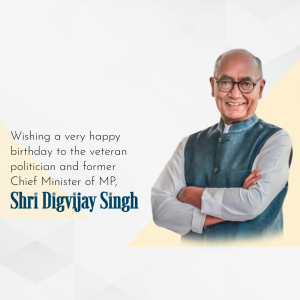 Digvijay Singh Birthday marketing flyer
