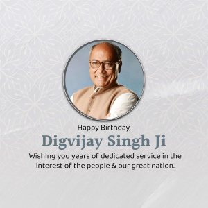 Digvijay Singh Birthday creative image