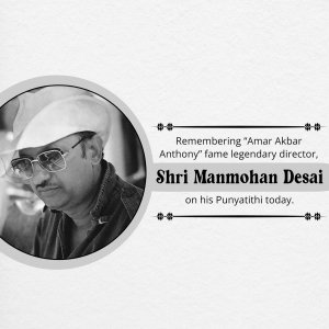 Manmohan Desai Punyatithi event poster