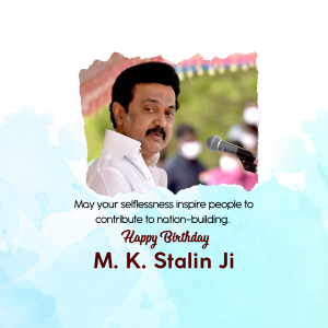 M. K. Stalin Birthday Instagram Post