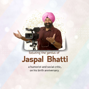 Jaspal Bhatti Jayanti poster Maker