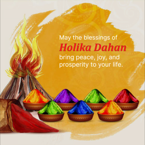 Holika Dahan Facebook Poster