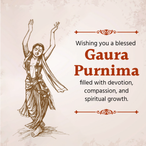 Chaitanya Mahaprabhu Jayanti (Gaura Purnima) creative image