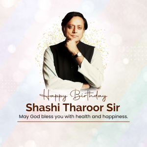 Shashi Tharoor Birthday Instagram Post