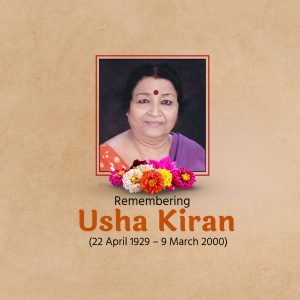 Usha Kiran Punyatithi creative image