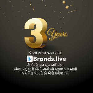 Brands.live 3 Year Anniversary greeting image