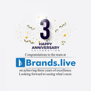 Brands.live 3 Year Anniversary poster
