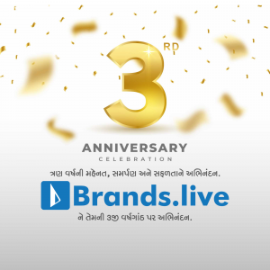Brands.live 3 Year Anniversary marketing poster