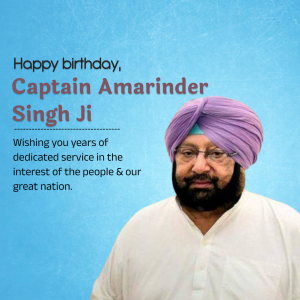 Amarinder Singh Birthday Instagram Post