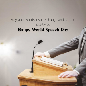 World Speech Day poster Maker