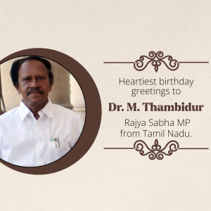 M. Thambi Durai Birthday poster Maker