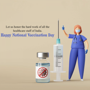National Vaccination Day advertisement banner