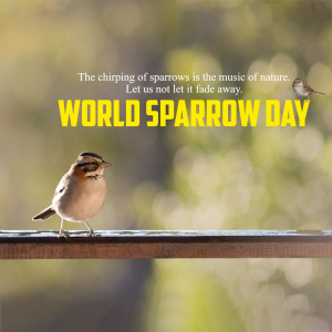 World Sparrow Day advertisement banner