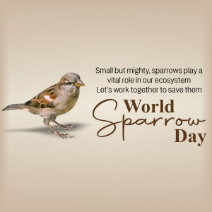 World Sparrow Day ad post