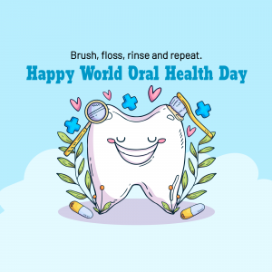 World Oral Health Day whatsapp status poster