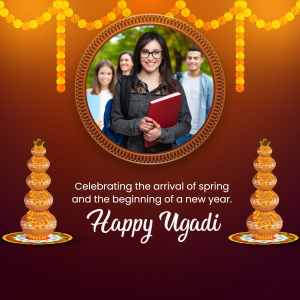 Happy Ugadi greeting image