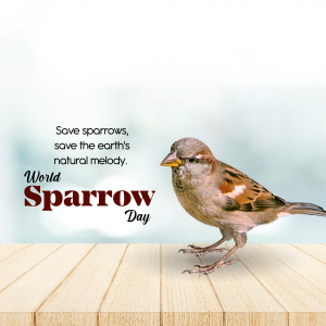 World Sparrow Day marketing flyer