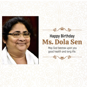 Dola Sen Birthday creative image