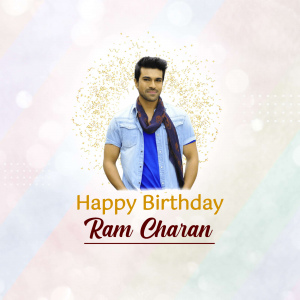 Ramcharan Birthday whatsapp status poster