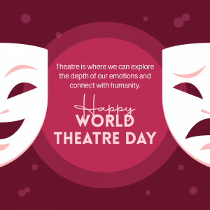 World Theatre Day Facebook Poster