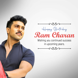 Ramcharan Birthday poster Maker