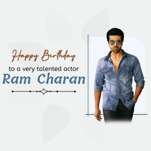 Ramcharan Birthday event advertisement