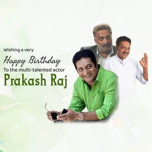 Prakash Raj Birthday whatsapp status poster