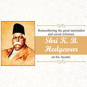 Keshav Baliram Hedgewar Jayanti marketing poster