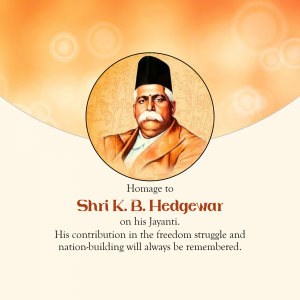 Keshav Baliram Hedgewar Jayanti graphic