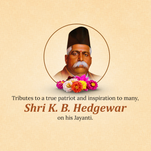 Keshav Baliram Hedgewar Jayanti marketing flyer