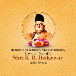 Keshav Baliram Hedgewar Jayanti creative image