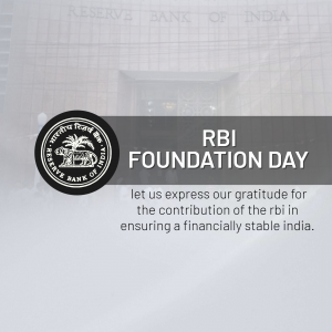 RBI Foundation Day marketing flyer