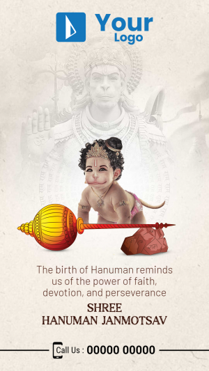 Hanuman Janmotsav Instagram Post poster Maker