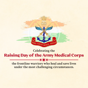 Raising day of the Army Medical Corps creative image