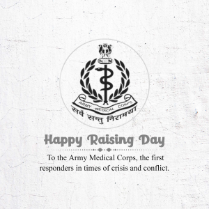 Raising day of the Army Medical Corps Facebook Poster
