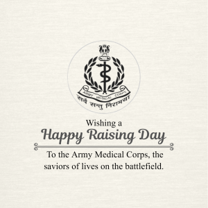Raising day of the Army Medical Corps Instagram Post