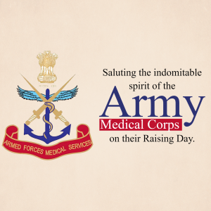 Raising day of the Army Medical Corps poster Maker