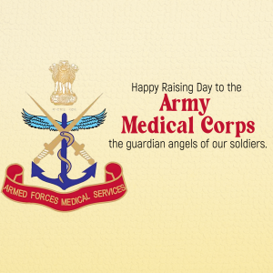 Raising day of the Army Medical Corps event advertisement