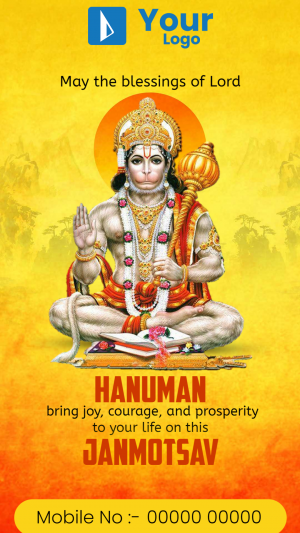 Hanuman Janmotsav - Insta Story Social Media poster