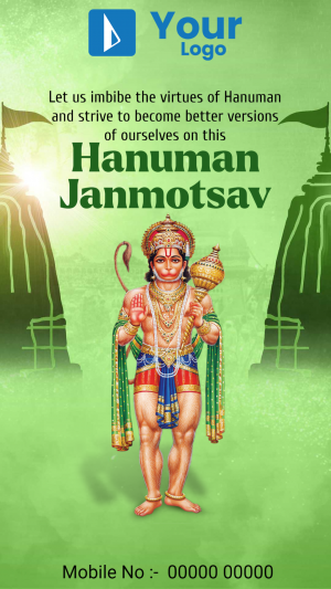 Hanuman Janmotsav Instagram Post graphic