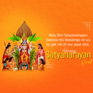 Shri Satyanarayan Vrat marketing flyer