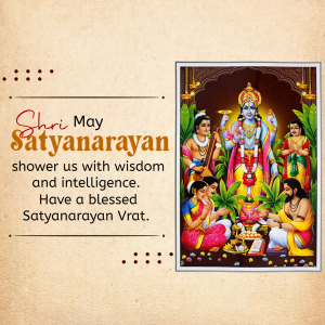 Shri Satyanarayan Vrat Facebook Poster