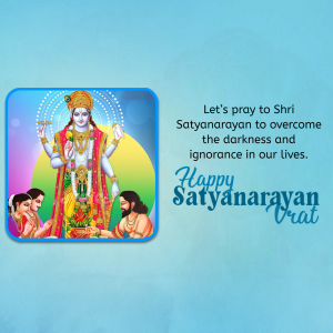 Shri Satyanarayan Vrat event advertisement