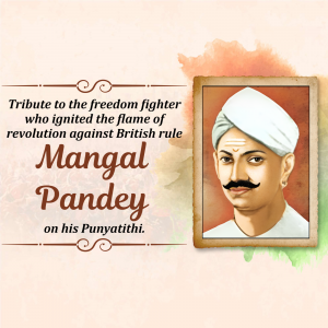 Mangal Pandey Punyatithi event advertisement